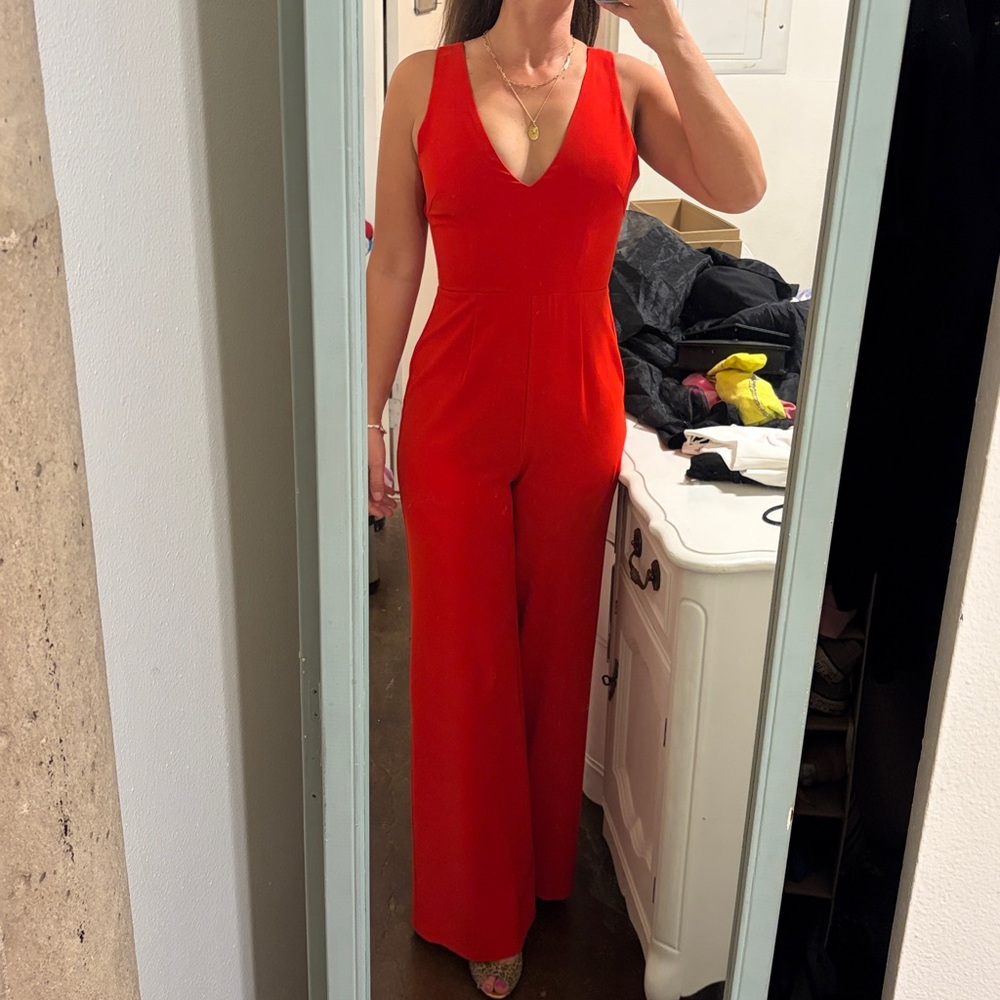 Elegant Red Jumpsuit